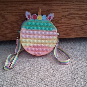 Unicorn Pop It Shoulder Bag for Kids - Multicolor